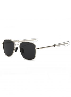 Piloten zonnebril pilotenbril aviator zilver