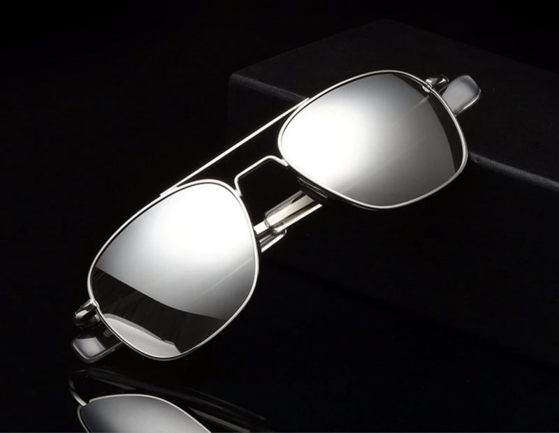 Piloten zonnebril pilotenbril aviator zilver spiegelglazen