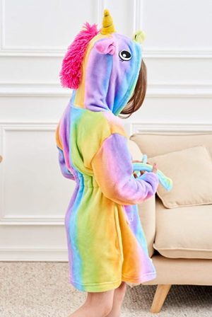 Pluche eenhoorn badjas regenboog unicorn