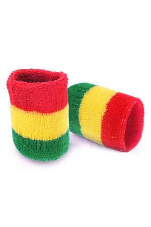 Polsbandjes reggae zweetbandjes rood geel groen