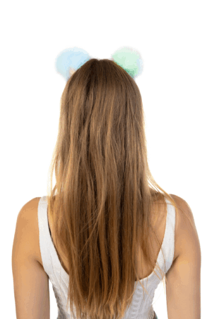 Pompoms Haarband Pastel Regenboog Bolletjes Diadeem 5