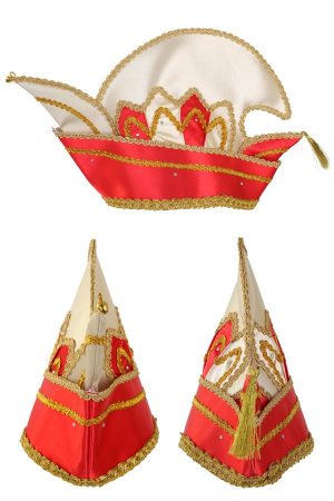 Prins Carnaval steek muts rood goud