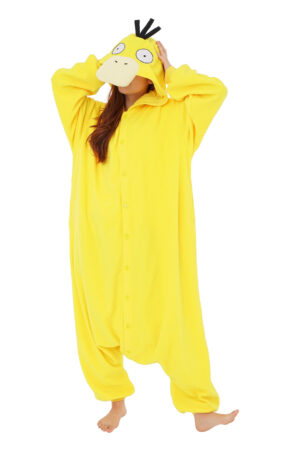 Psyduck onesie Pokemon pak kostuum eend