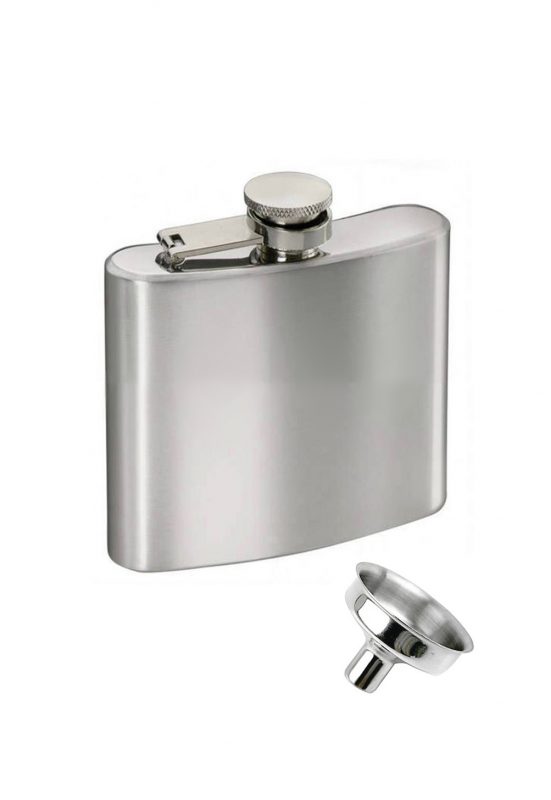 RVS platvink heupfles zakflacon middel 5oz