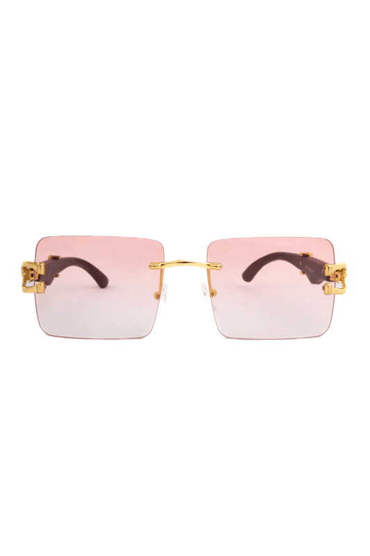 Rechthoek Zonnebril Panter Goud Roze Luipaard Cheetah 1