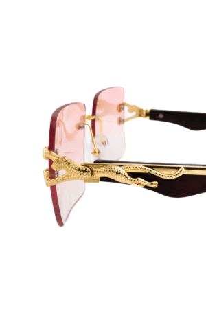 Rechthoek Zonnebril Panter Goud Roze Luipaard Cheetah 2