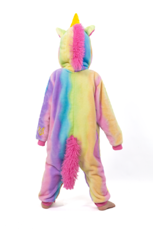 Regenboog Eenhoorn Onesie Kind Unicorn Kinder Kostuum Pak 4