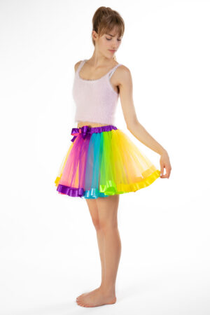 Regenboog Tutu Rokje Petticoat Gekleurde Tule Rok Kinderen Volwassenen 4