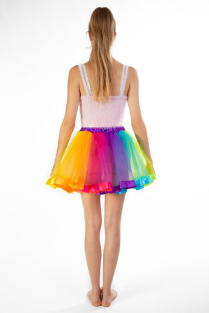 Regenboog Tutu Rokje Petticoat Gekleurde Tule Rok Kinderen Volwassenen 5