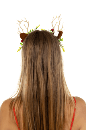 Rendier LED Bessen Bloemen Haarband Kerstmis Gewei Lampjes 4