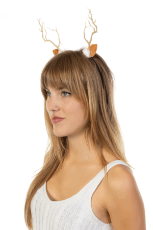 Rendier LED Bruin Haarband Kerstmis Gewei Lampjes Diadeem 3