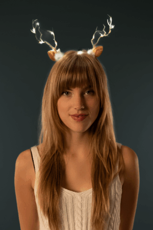Rendier LED Bruin Haarband Kerstmis Gewei Lampjes Diadeem 5