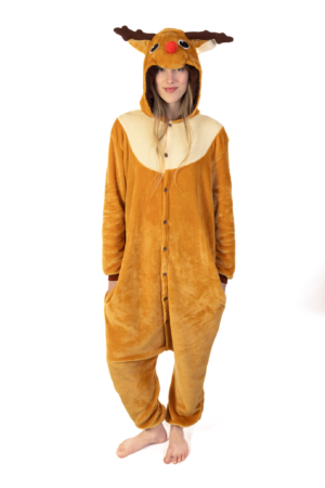 Rendier Onesie Kerst Hert Eland Ree Pyjama Volwassenen 3