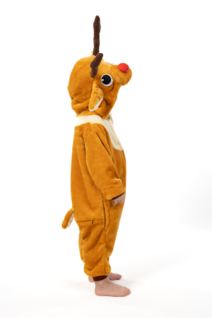 Rendier Onesie Kind Hert Kinder Kostuum Pak Dierenpak Bruin Kerst 3