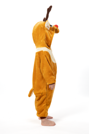 Rendier Onesie Kind Hert Kinder Kostuum Pak Dierenpak Bruin Kerst 4