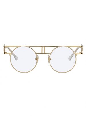 Retro ronde bril steampunk goud