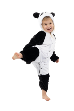 Reuzenpanda Onesie Kind Pandapak Kinder Kostuum Pak Zwart Wit