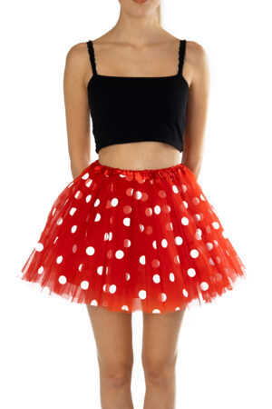 Rode Polkadots Tutu Tule Rokje Dunne Petticoat Tule Rok Kinderen Volwassenen