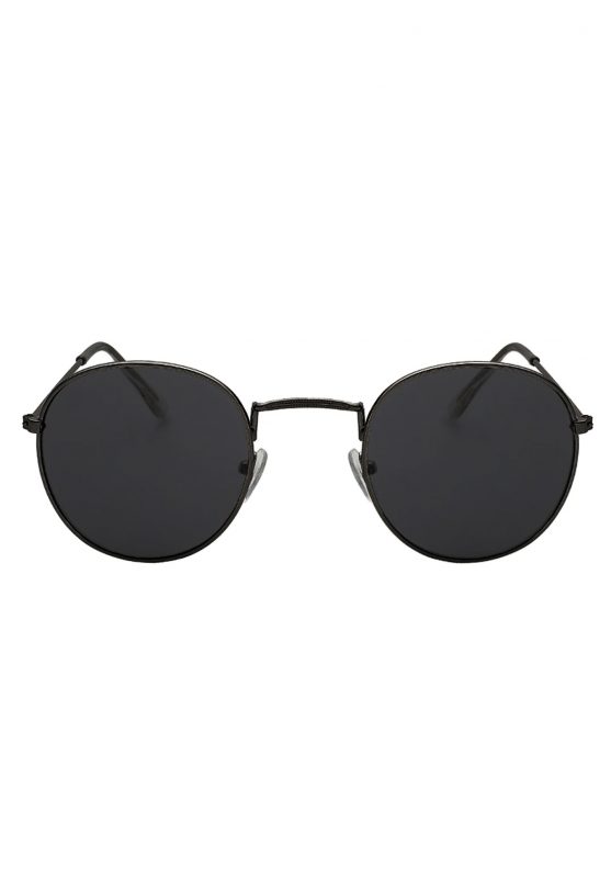 Ronde zonnebril round metal gunmetal antraciet