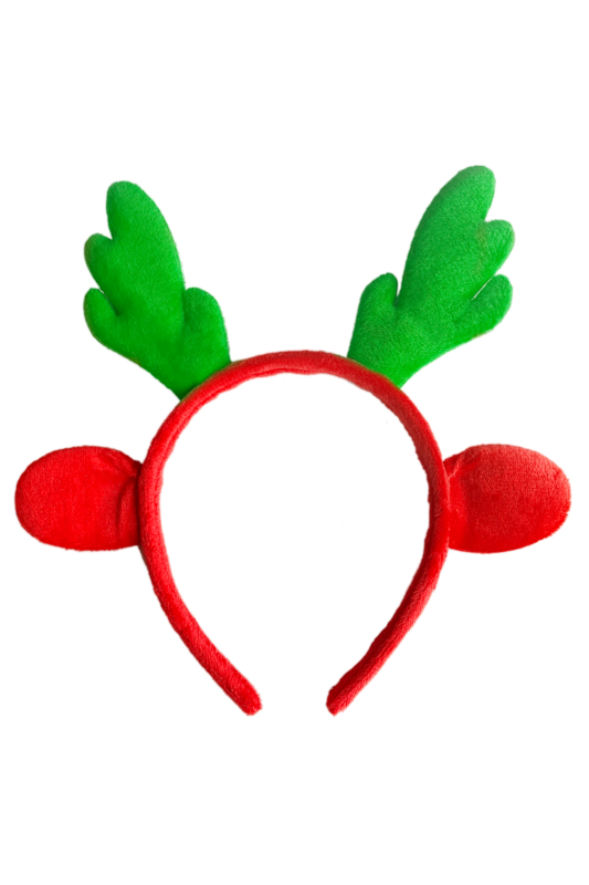 Rood Groen Kerst Hert Gewei Diadeem Oortjes Ree Rudolf