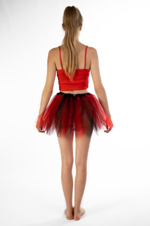 Rood Zwarte Tutu Rokje Duivel Petticoat Halloween Tule Rok Kinderen Volwassenen 5