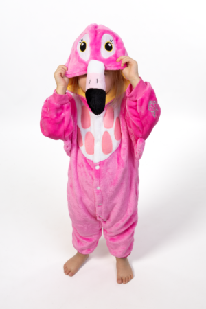 Roze Flamingo Onesie Kind Vogel Kinder Kostuum Pak Flamingopak