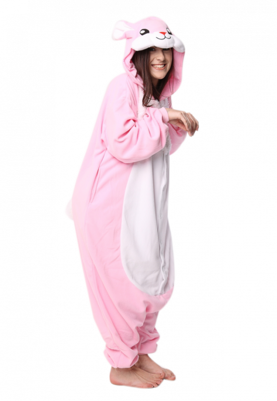Roze Konijn onesie