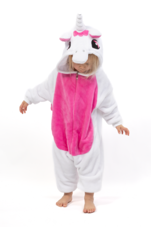 Roze Pegasus Onesie Kind Unicorn Vleugels Kinder Kostuum Pak 3