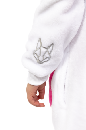 Roze Pegasus Onesie Kind Unicorn Vleugels Kinder Kostuum Pak 4