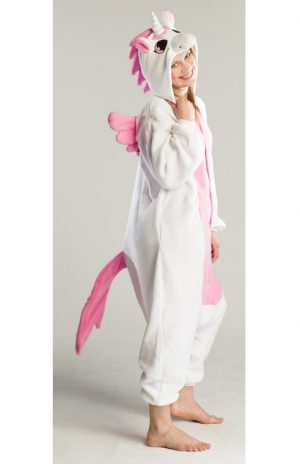 Roze pegasus unicorn eenhoorn kinder onesie pak kostuum