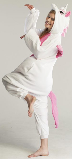 Roze pegasus unicorn eenhoorn kinder onesie pak kostuum