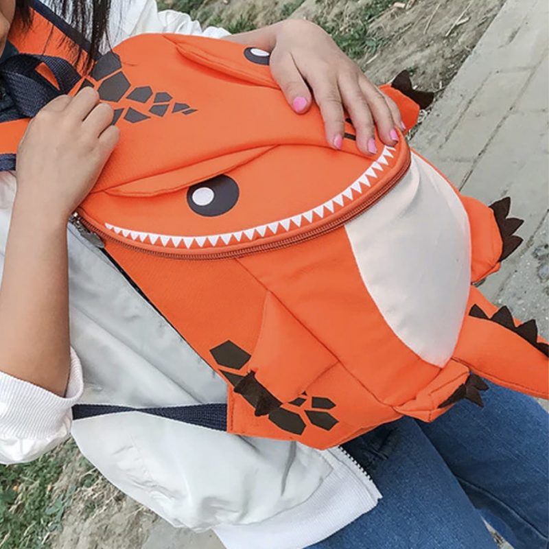 Salamander rugtas dino rugzak oranje