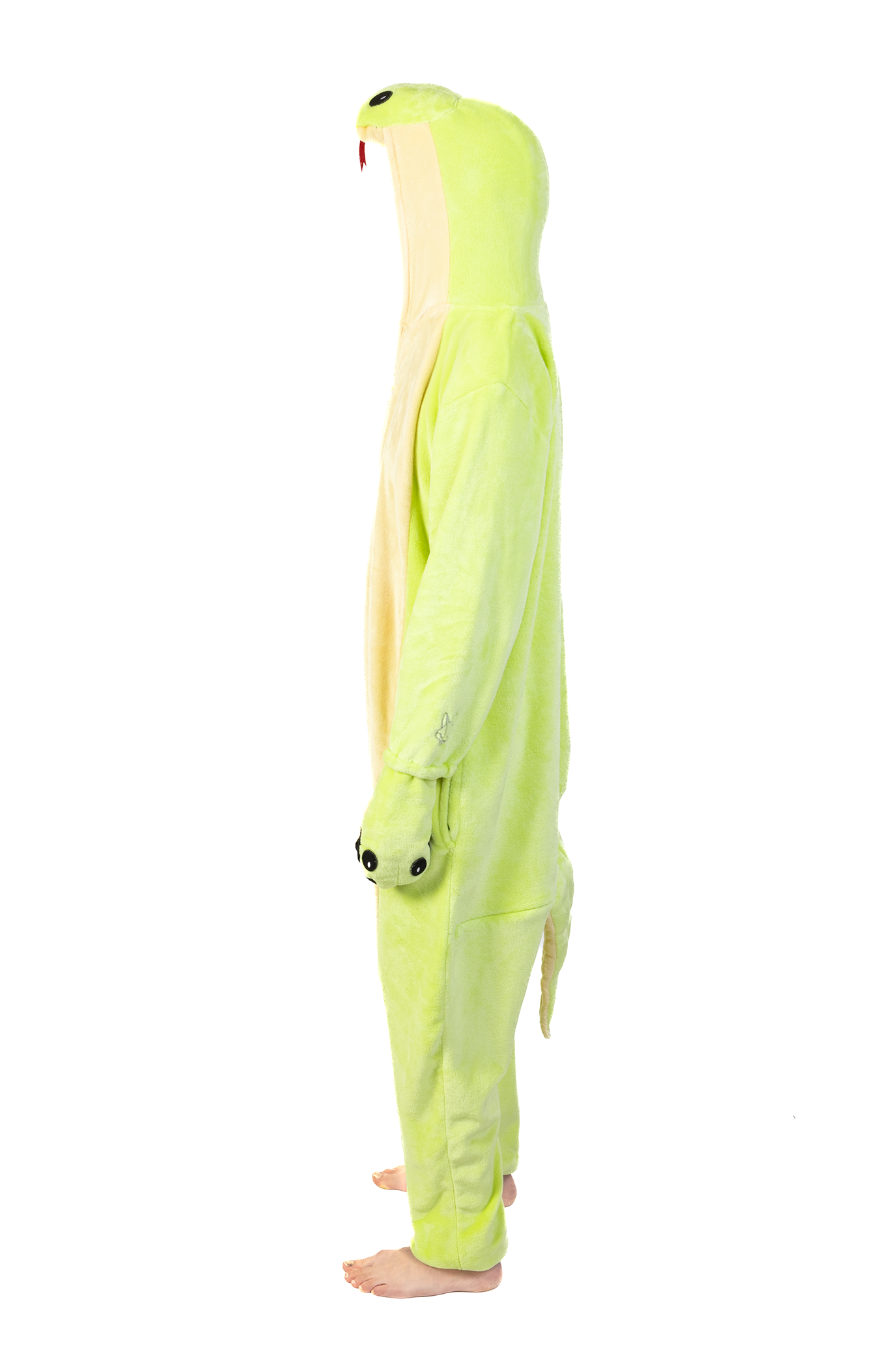 Slang Onesie Salamander Pak Gekko Kostuum Groen 2