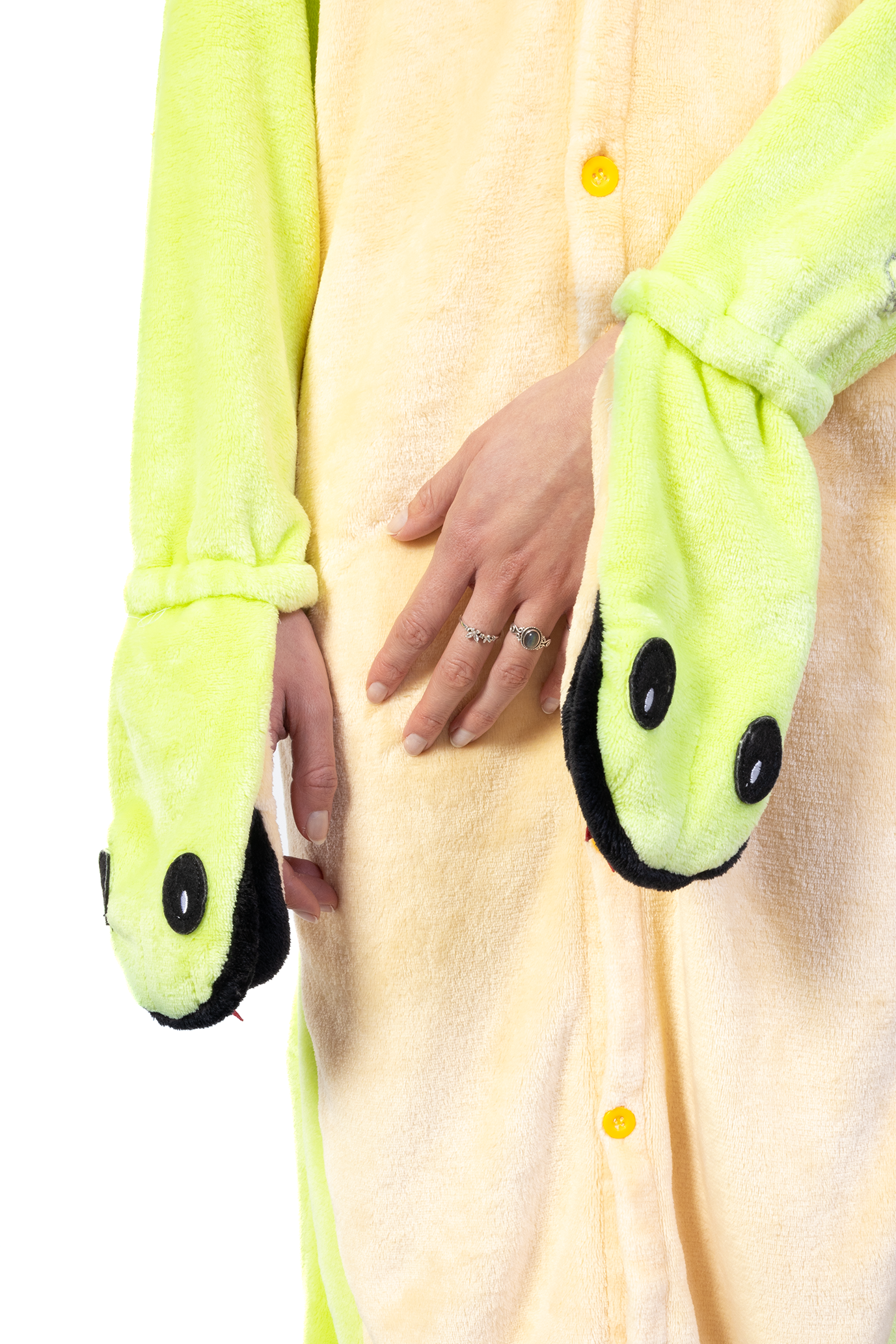 Slang Onesie Salamander Pak Gekko Kostuum Groen 4