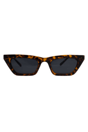 Smalle Cat Eye Zonnebril Tortoise Bruin Classic Chic Elegant 1