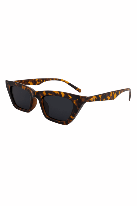 Smalle Cat Eye Zonnebril Tortoise Bruin Classic Chic Elegant