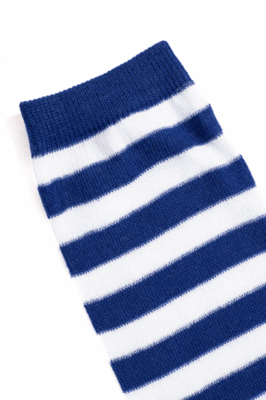 Sokken blauw wit streepjes carnaval voetbal