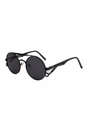 Steampunk Zonnebril Rond Zwart Cirkels Retro 1