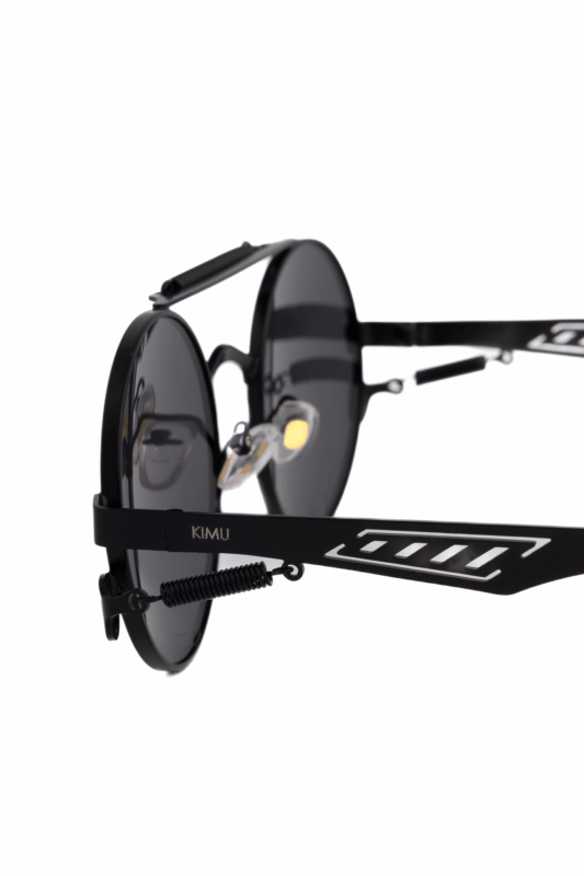 Steampunk Zonnebril Rond Zwart Cirkels Retro 2