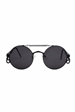 Steampunk Zonnebril Rond Zwart Cirkels Retro