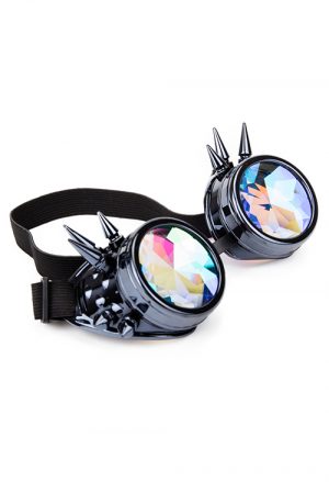 Steampunk bril antraciet goggles caleidoscoop