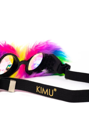 Steampunk bril regenboog bont goggles kaleidoscoop 3