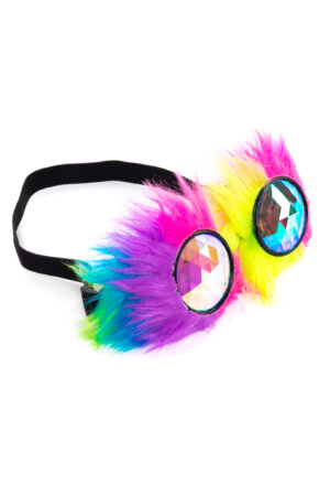 Steampunk bril regenboog bont goggles kaleidoscoop