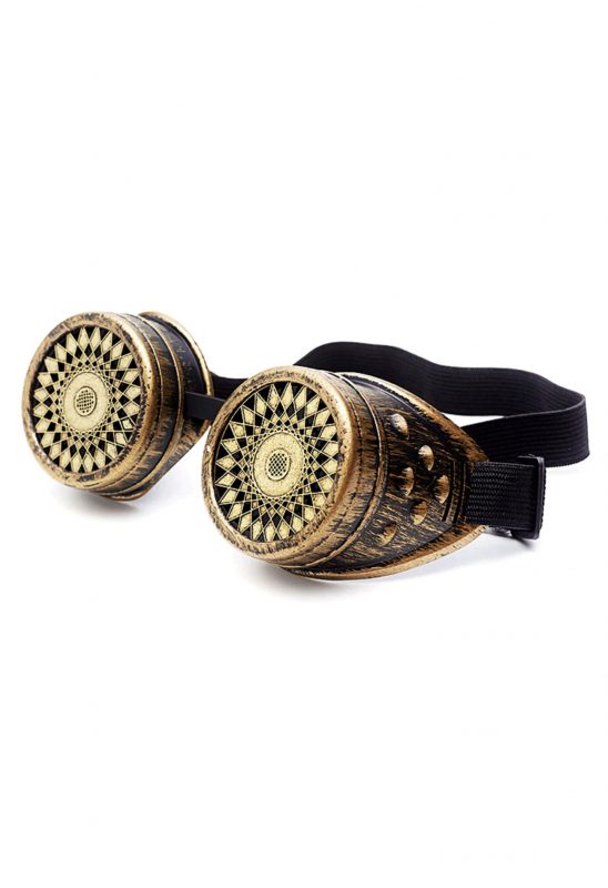 Steampunk goggles bril brons spiral