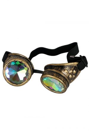 Steampunk goggles caleidoscoop bril brons
