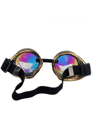Steampunk goggles caleidoscoop bril brons