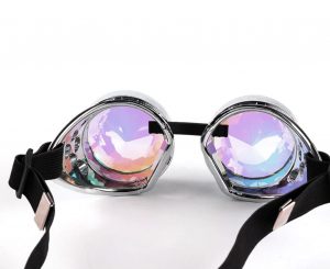 Steampunk goggles caleidoscoop bril zilver