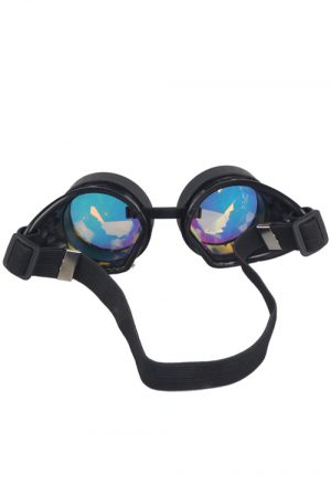 Steampunk goggles kaleidoscoop bril zwart