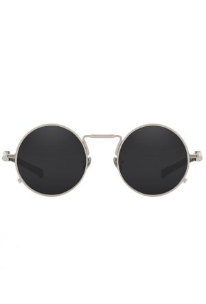 Steampunk ronde zonnebril zilver hipster