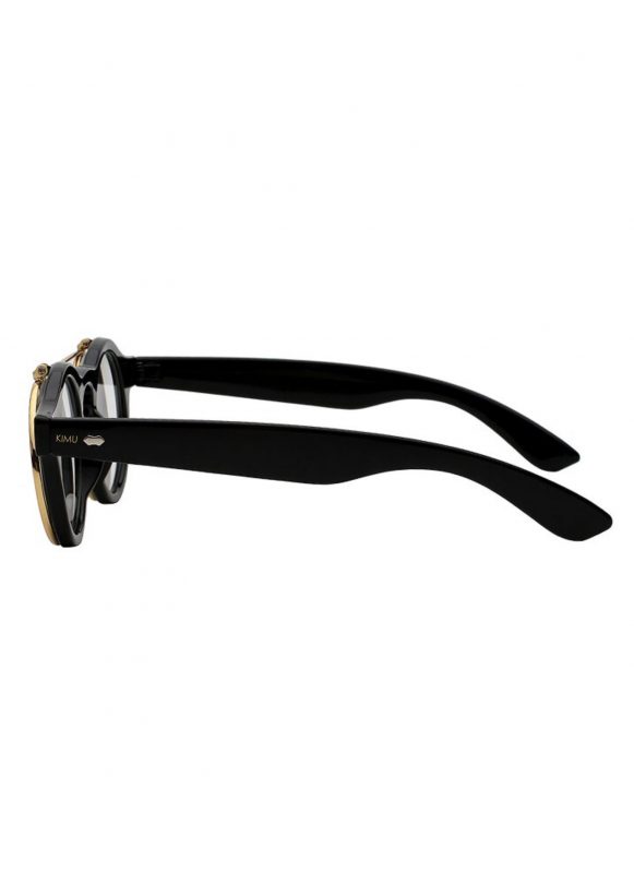 Steampunk zonnebril vintage rode glazen flip up